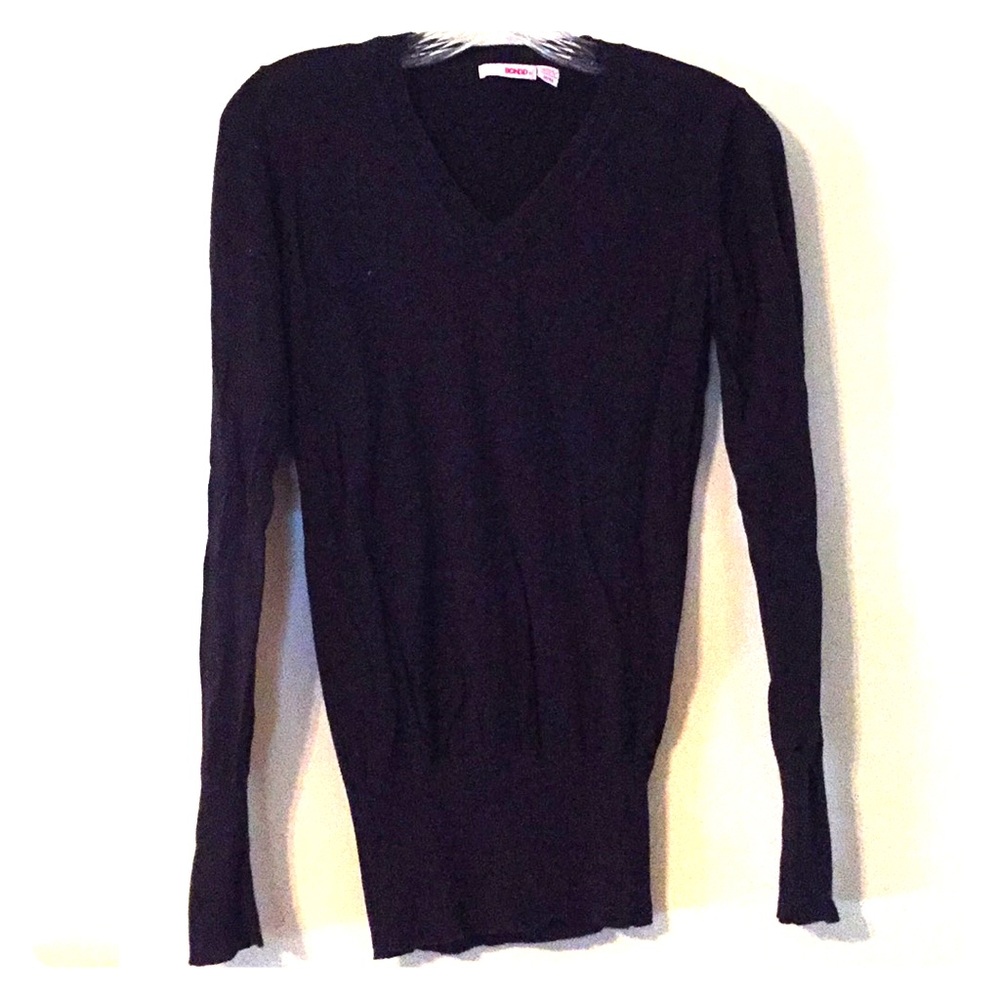 Light weight black v-neck sweater